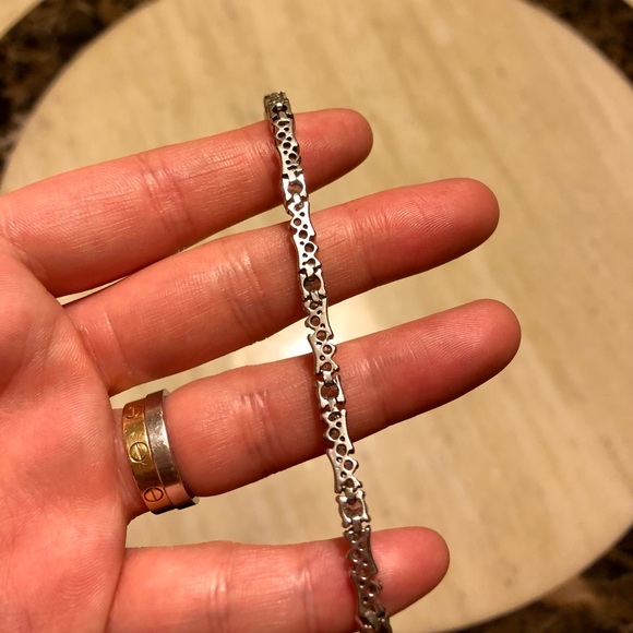 Like New 925 Sterling Silver with Real Crystals Bracelet - Picture 3 of 8